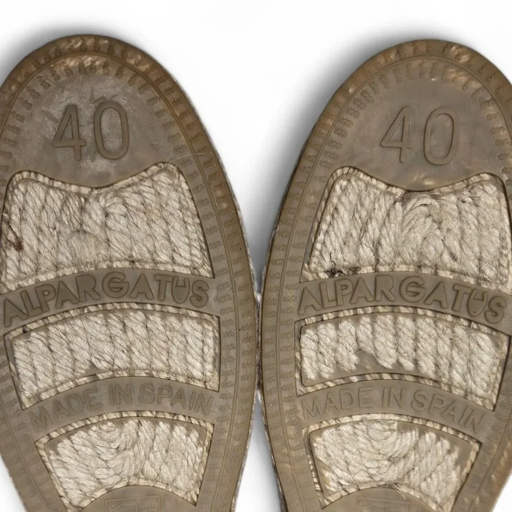 Alpargatus Espadrille Flats Women's Striped Handmade Resort‎ Rope Slip On 9.5